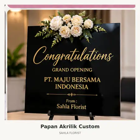 Papan Bunga Akrilik Pekayon